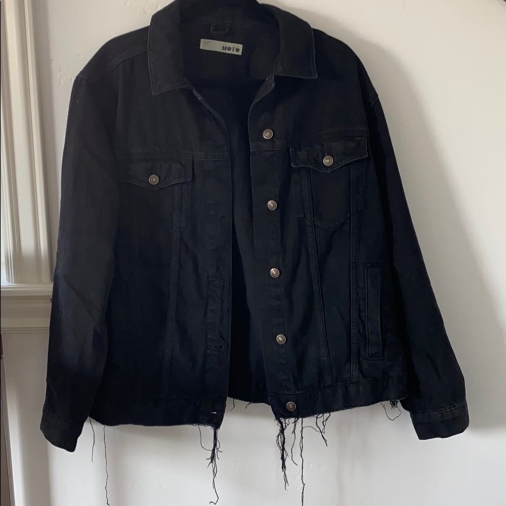 Topshop Moto black jean jacket